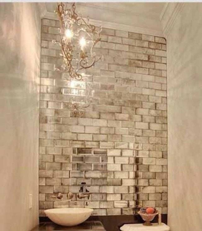 200x75 Bevelled Mirror Tiles – Silver Mirrored Bevelled Brick Within Silver Bevelled Mirrors (Photo 10 of 20)