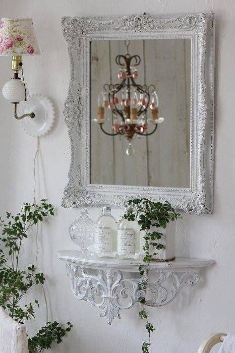 2198 Best Shabby Chic Home Decor Images On Pinterest | Home With Shabby Chic Mirrors With Shelf (Photo 18 of 30)
