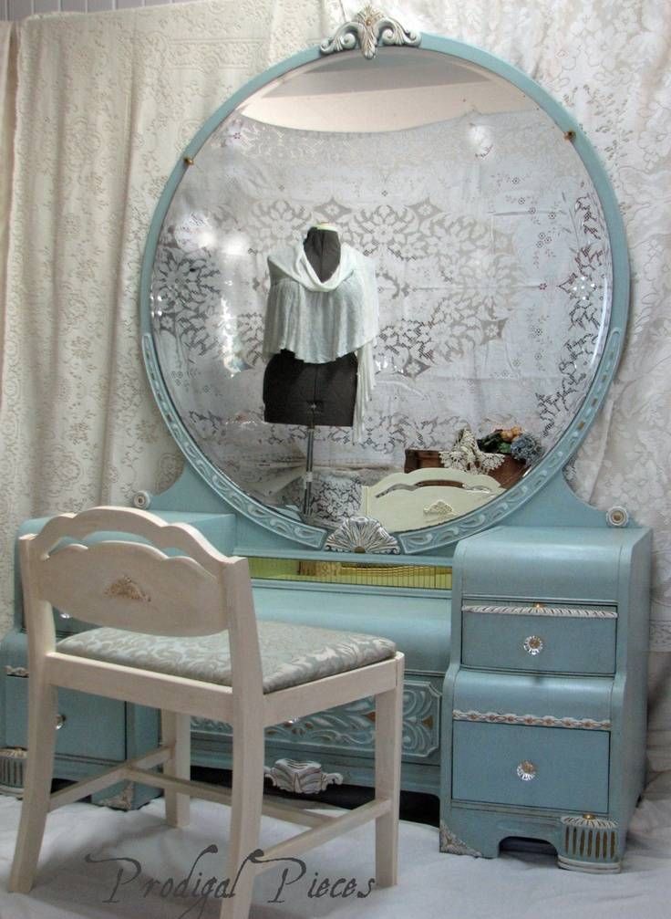 256 Best Vanities & Dressing Tables Images On Pinterest | Dressing With Regard To Round Shabby Chic Mirrors (Photo 25 of 30)