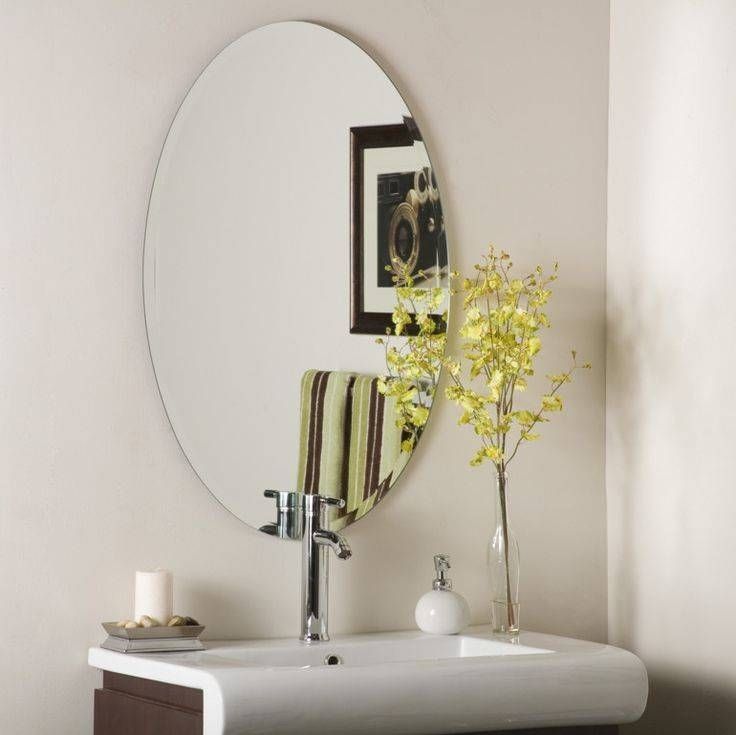 42 Best Bathroom Mirrors Images On Pinterest | Bathroom Mirrors Intended For Wall Mirrors Without Frame (Photo 21 of 30)