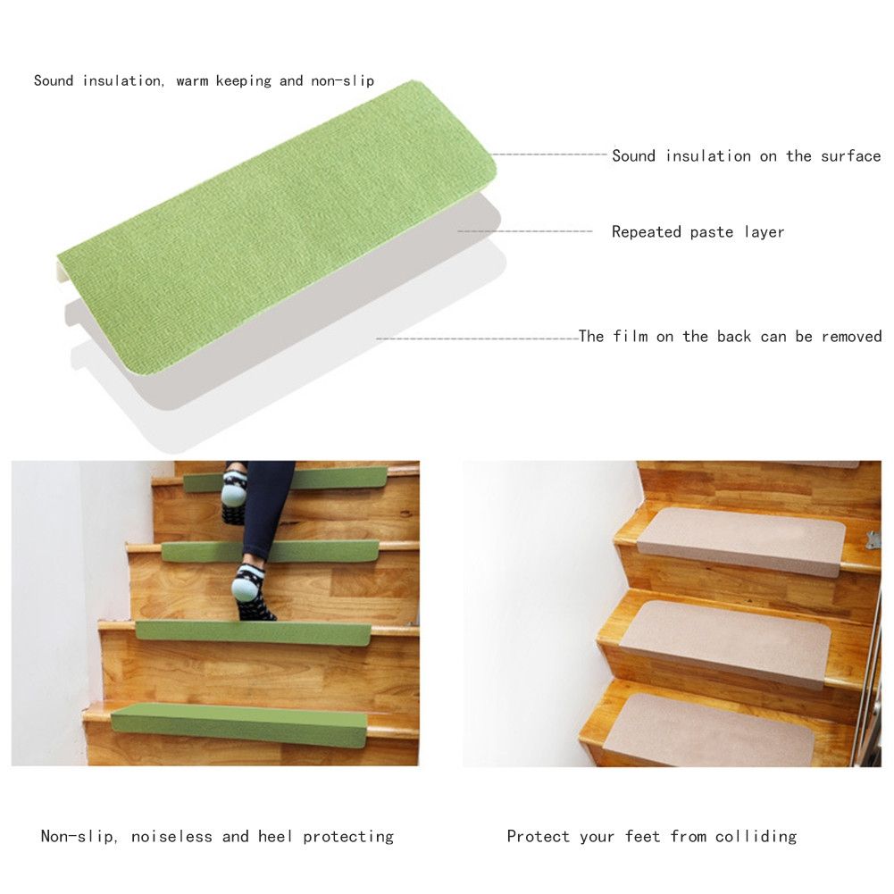 5pcs Home Washable Stair Treads Non Slip Durable Carpet Stair Mats Within Washable Stair Tread Rugs (View 9 of 20)