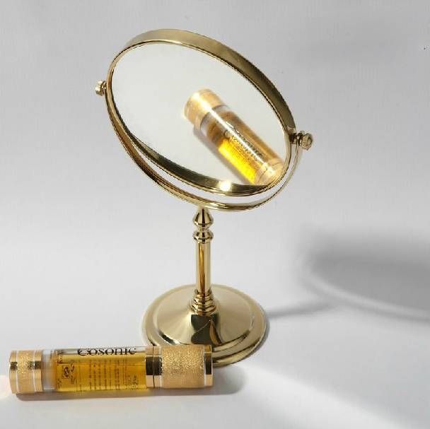 6" Spinning 360 Degree Desktop Gold 1x3 Magnifying Double Faced 2 Regarding Gold Table Mirrors (View 17 of 20)