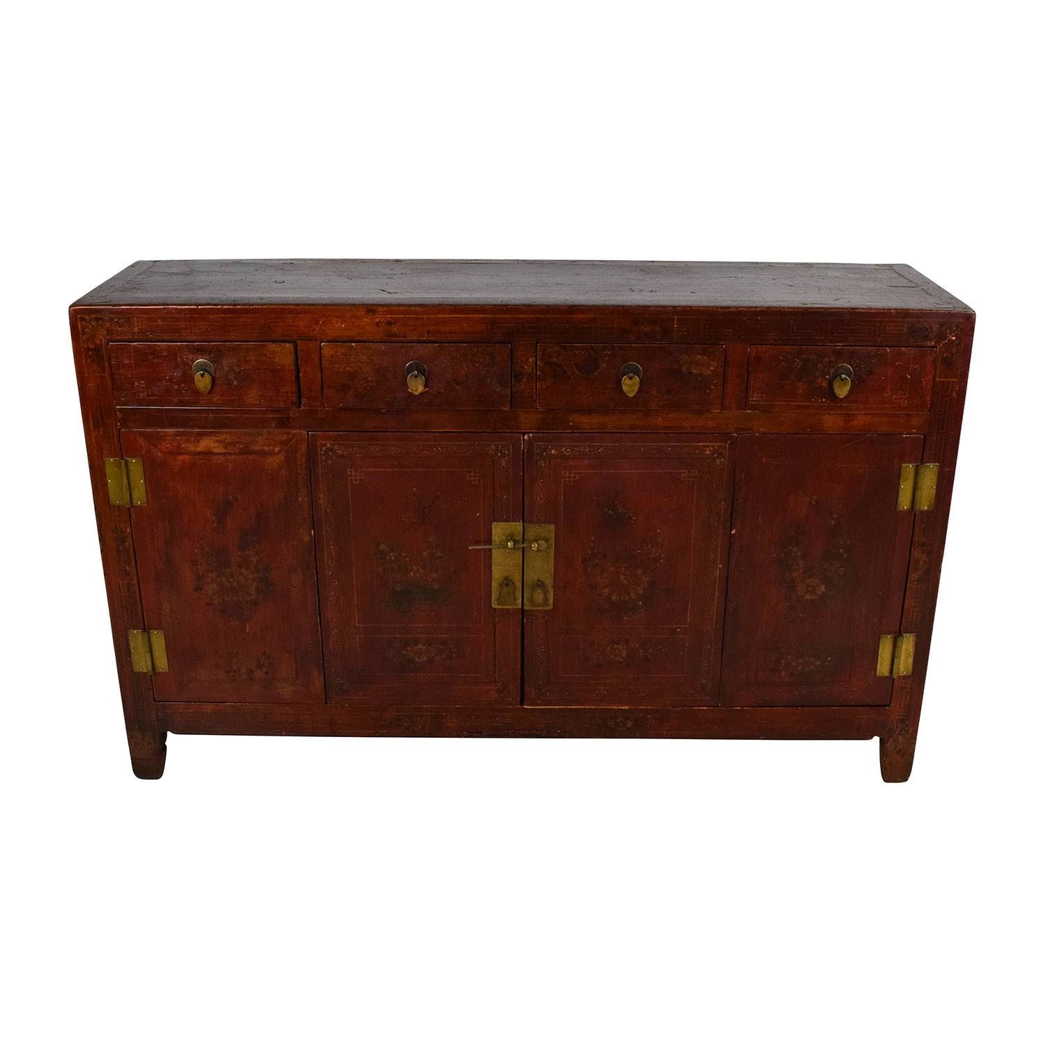 66% Off – Solid Wood Southeast Asian Credenza / Storage Throughout Asian Sideboards (View 6 of 20)