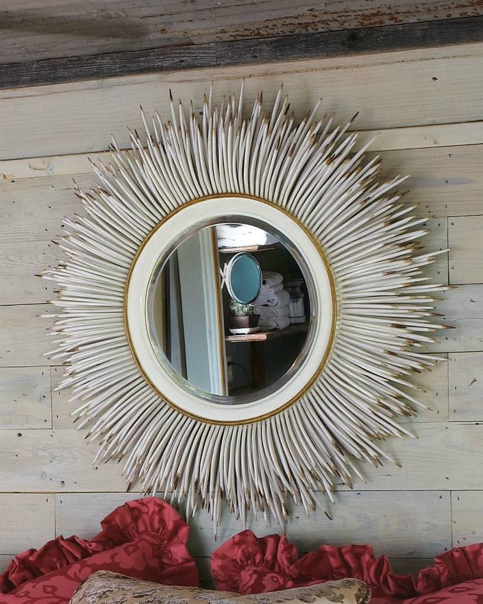 8 Ideas To Use A Round Mirror In A Large Living Room Intended For Unusual Round Mirrors (Photo 1 of 20)