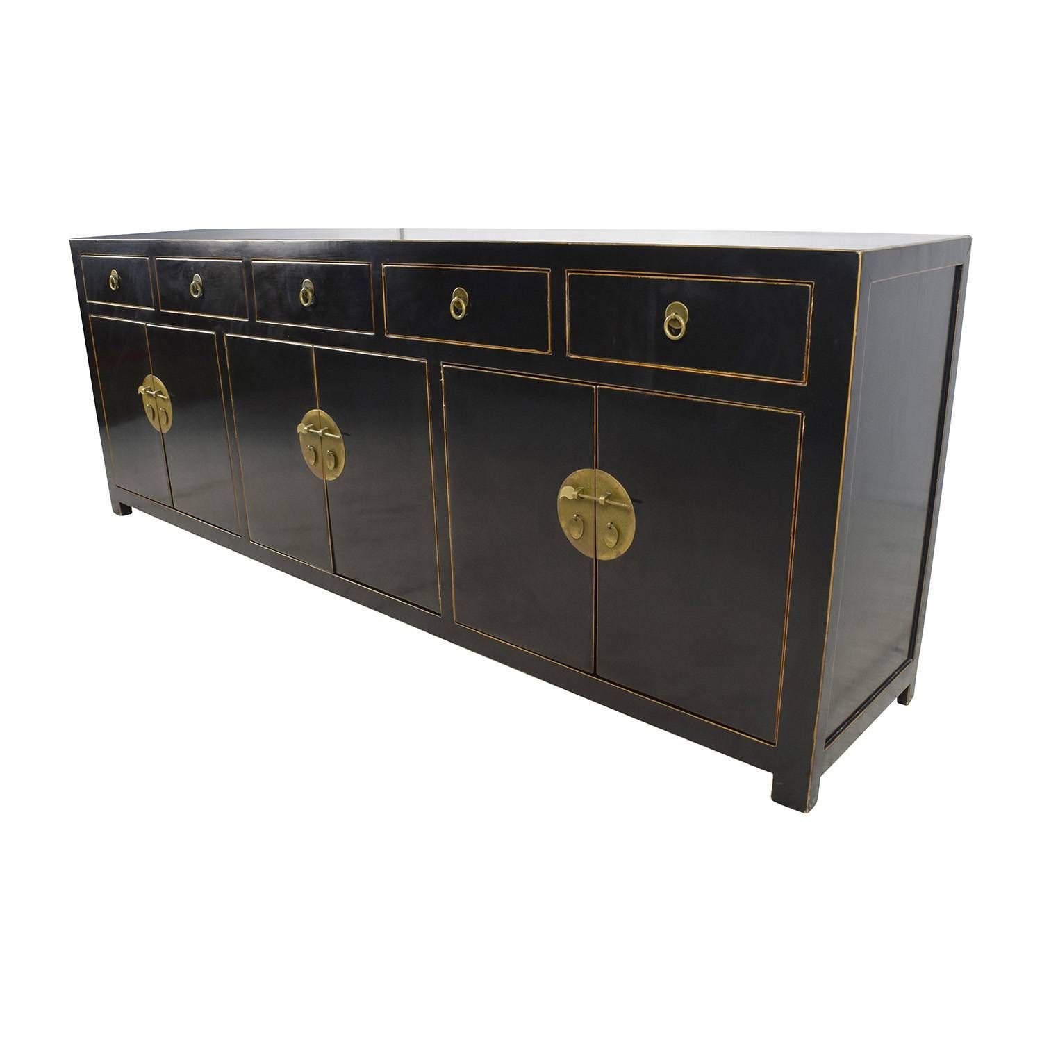 85% Off – Custom Made Black Drawer And Cabinet Sideboard / Storage In Ready Made Sideboards (Photo 13 of 20)