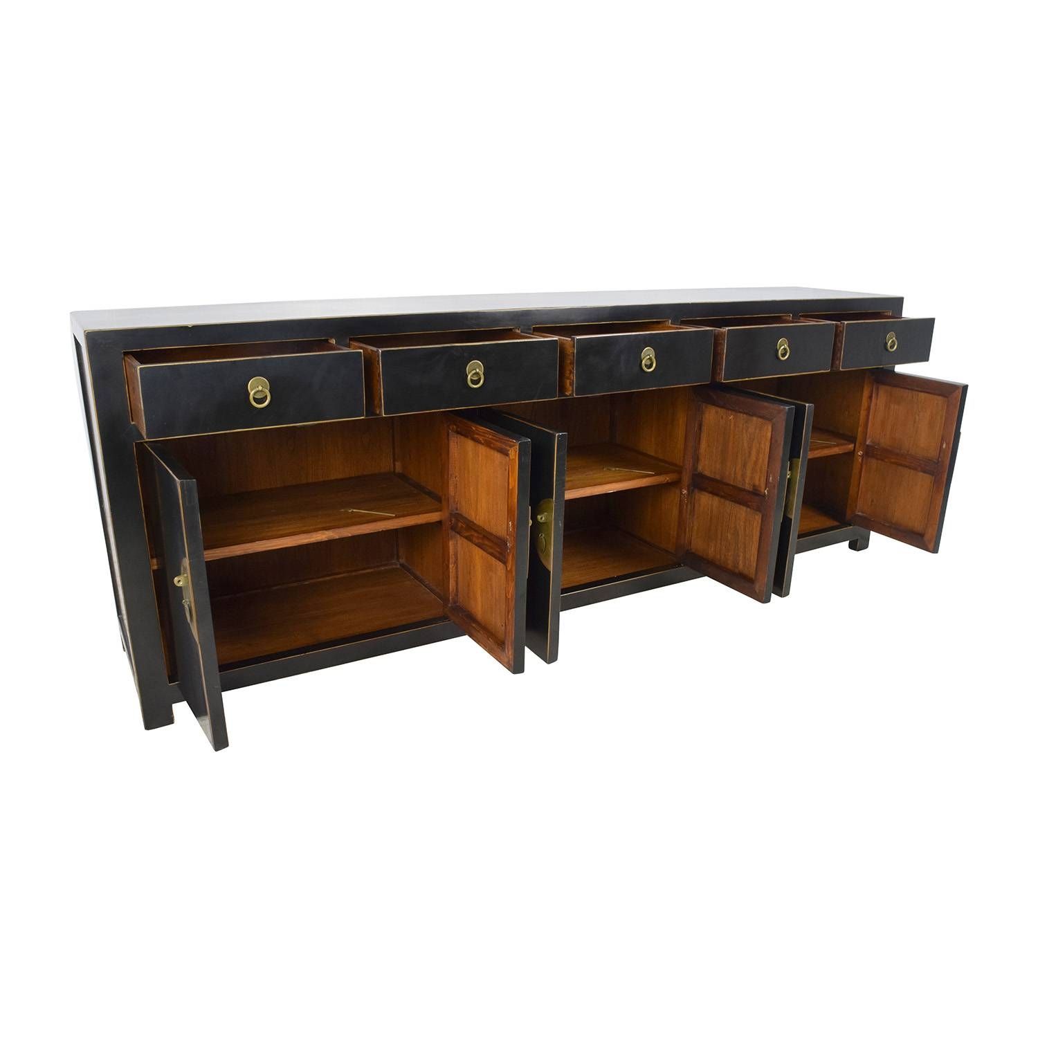 85% Off – Custom Made Black Drawer And Cabinet Sideboard / Storage Within Ready Made Sideboards (Photo 10 of 20)