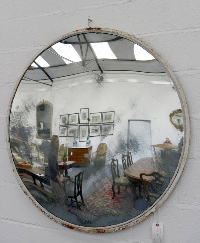 A 19th Century Large Industrial Convex Mirror – Alchemy For Large Convex Mirrors (Photo 2 of 20)