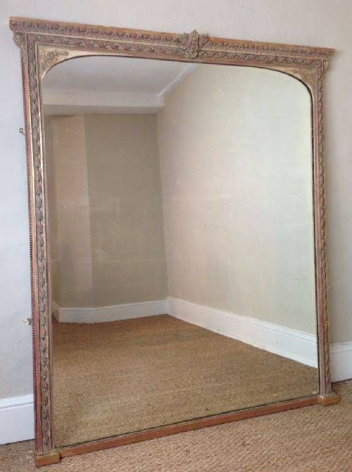 A Large Victorian Gilt Over Mantel Mirror C 1870 | 274677 Within Mantle Mirrors (Photo 21 of 30)