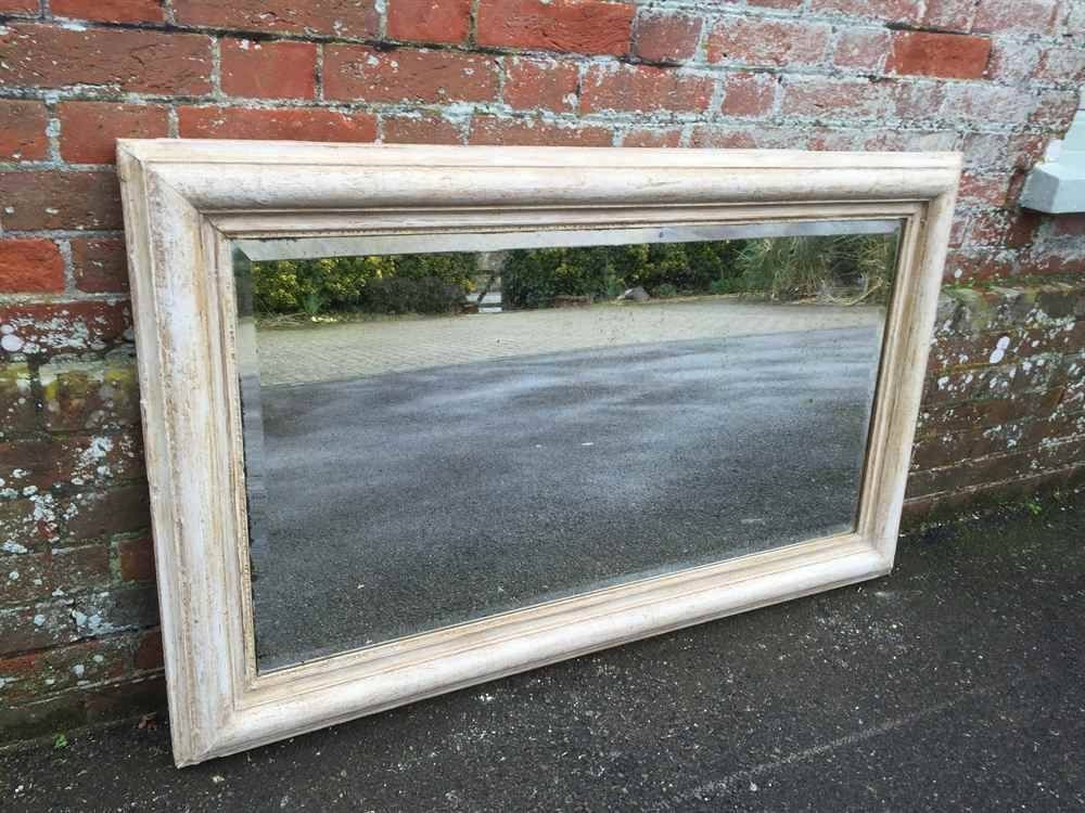 A Plain Antique 19th Century French Carved Wood & Gesso Distressed For Antique Cream Mirrors (View 19 of 20)