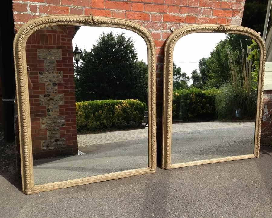 A Very Useful And Unusual Pair Of Large Antique French 19th For Antique Arched Mirrors (View 20 of 20)