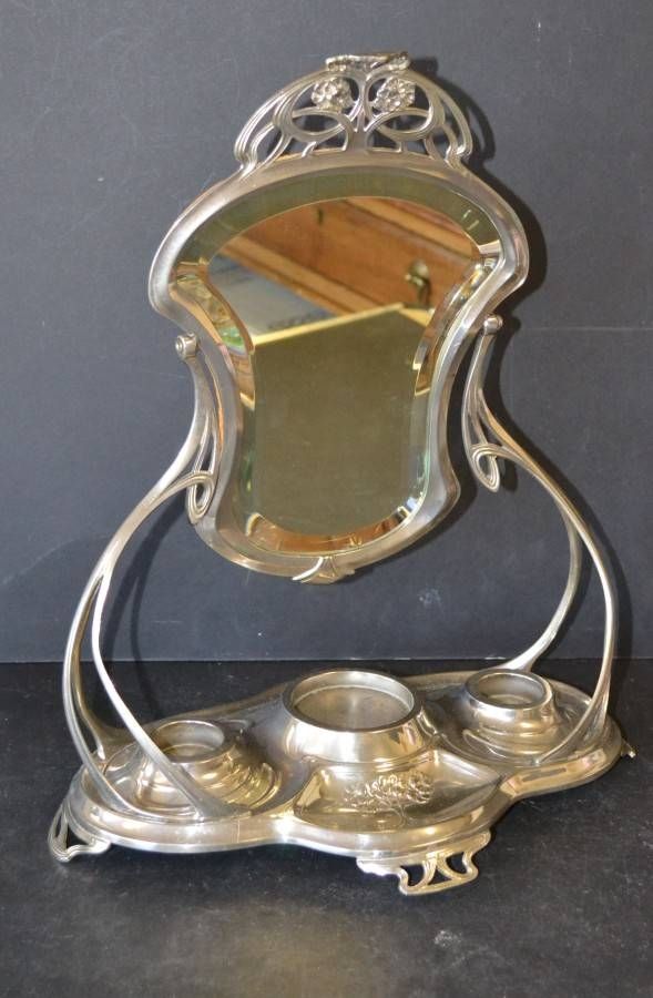 A Wmf Art Nouveau Swing Dressing Table Mirror Having All Over Within Art Nouveau Dressing Table Mirrors (Photo 6 of 20)