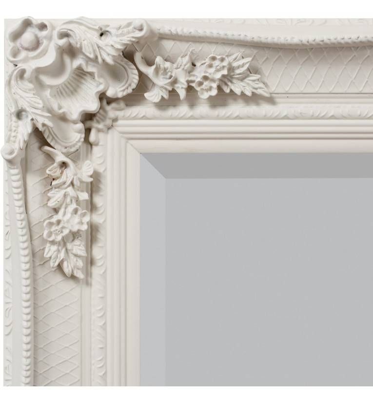 Abbey French Ornate Leaner Mirror Black Gold Silver Cream In Cream Ornate Mirrors (View 9 of 20)