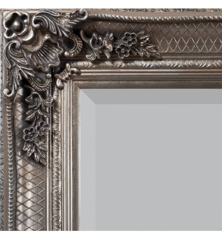 Abbey French Ornate Leaner Mirror Black Gold Silver Cream Pertaining To Ornate Leaner Mirrors (Photo 28 of 30)