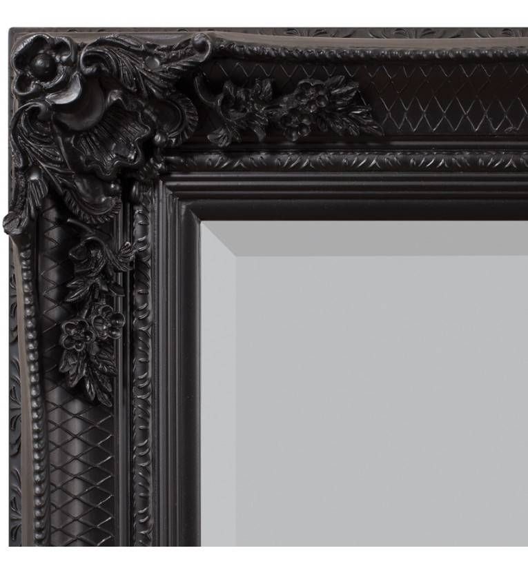 Abbey French Ornate Leaner Mirror Black Gold Silver Cream With Ornate Leaner Mirrors (Photo 27 of 30)