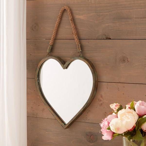 Abbyson Living Heart Shaped Silver Wall Mirror With Heart Wall Mirrors (Photo 14 of 20)