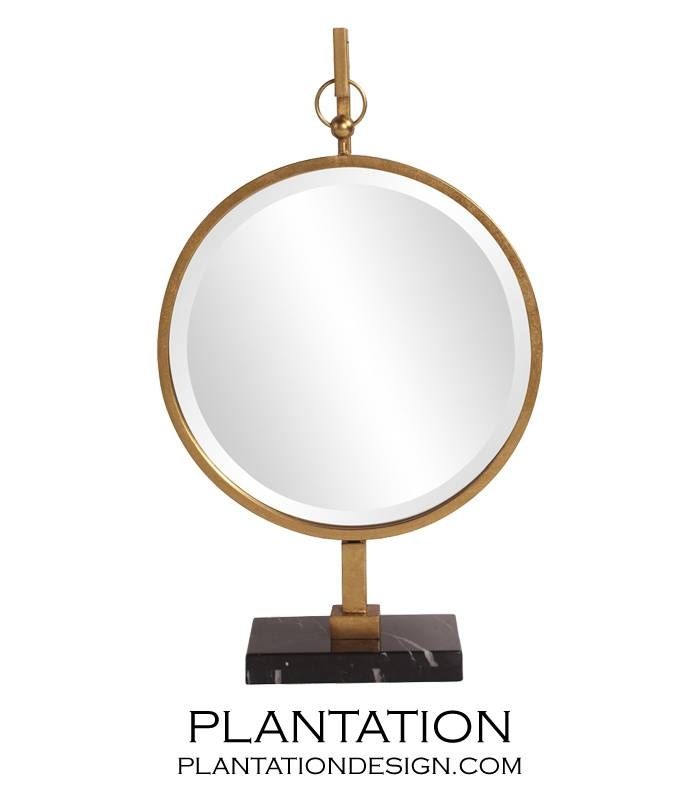 Alden Table Mirror | Gold | Plantation For Gold Table Mirrors (Photo 1 of 20)