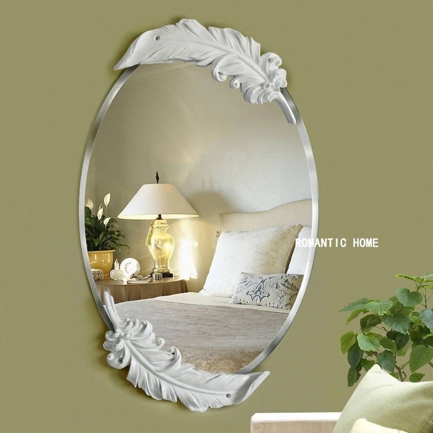 Aliexpress : Buy Free Shipping The European Waterproof White With Regard To White Decorative Mirrors (View 20 of 20)
