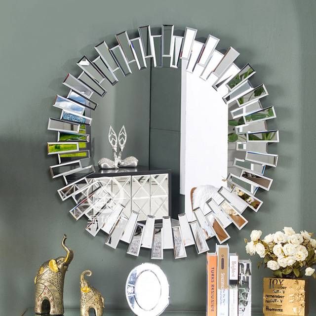 Aliexpress : Buy Modern Round Wall Mirror Glass Console Mirror Throughout Round Venetian Mirrors (View 25 of 30)