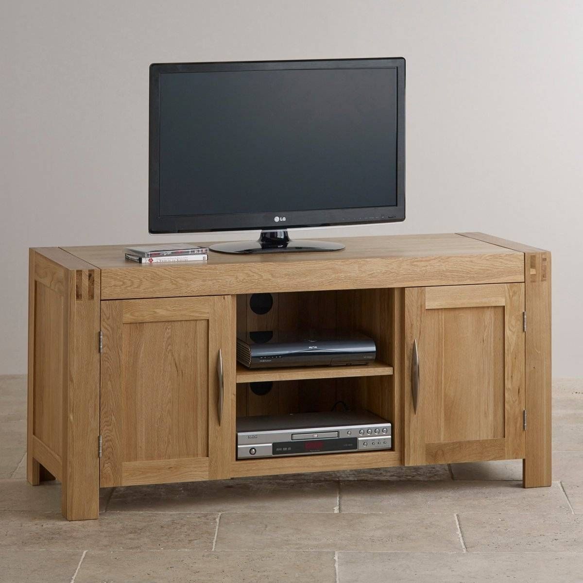 Alto Tv Cabinet In Solid Oak | Oak Furniture Land With Regard To Sideboard Tv (View 11 of 20)
