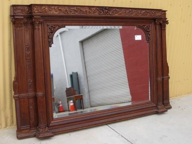 American Antique Wall Mirror Over Mantel Mirror Bar Mirror Antique Throughout Large Antique Wall Mirrors (Photo 3 of 20)