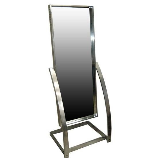 American Art Deco Aluminum Streamline Cheval Mirror | Modernism With Regard To Modern Cheval Mirrors (Photo 1 of 20)