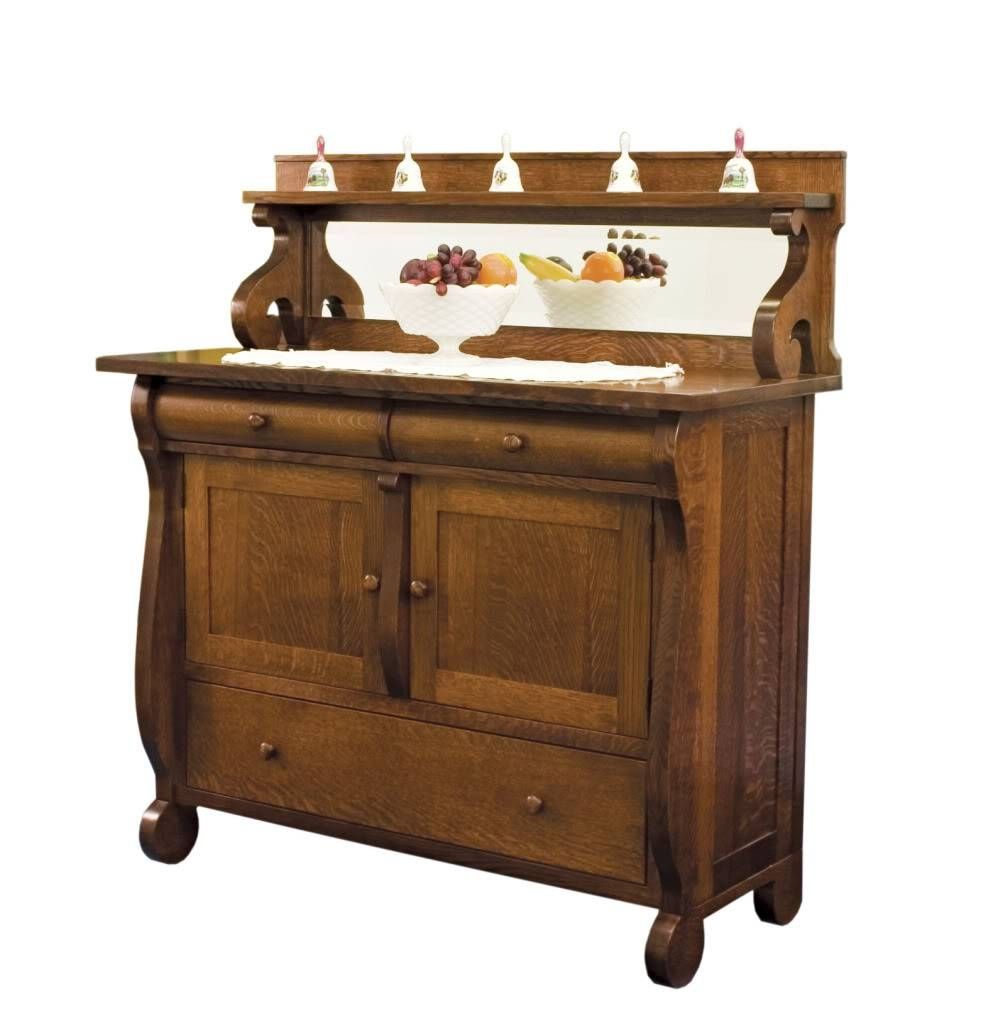 Amish Dining Room Sideboards Buffet Storage Cabinet Wood Antique For Oak Sideboards And Buffets (View 6 of 20)