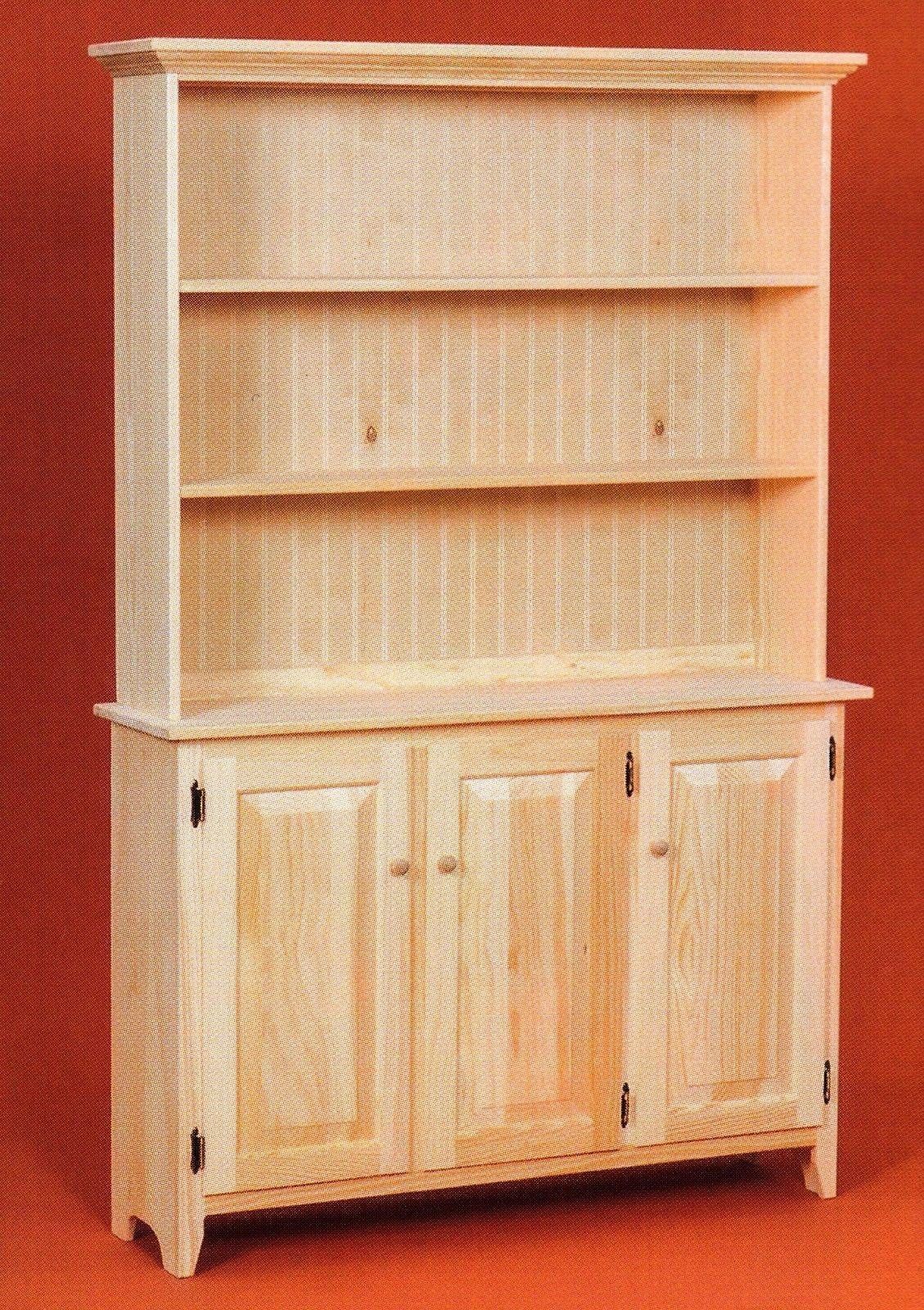 Amish Unfinished Solid Pine ~ Rustic Sideboard Buffet Storage Regarding Unfinished Sideboard (View 17 of 20)