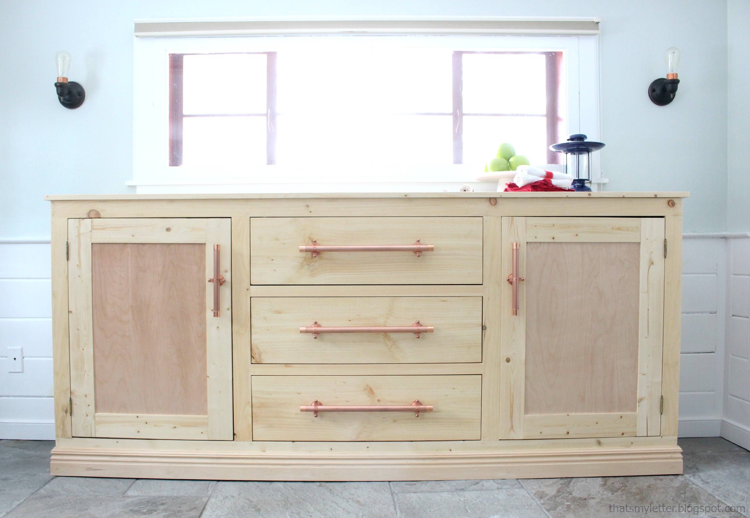 Ana White | Extra Long Buffet Cabinet – Diy Projects In White Wood Sideboard (Photo 9 of 20)