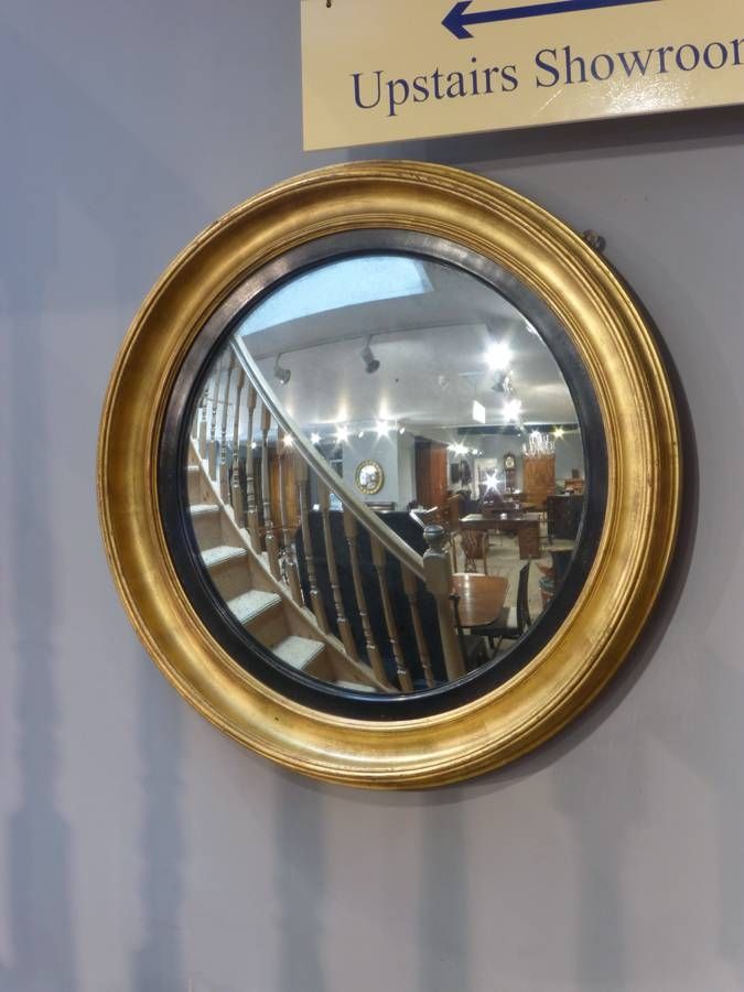 Antique Convex Mirror, Gilt Round Mirror : Antique Wall Mirror In Antique Convex Mirrors (View 4 of 20)