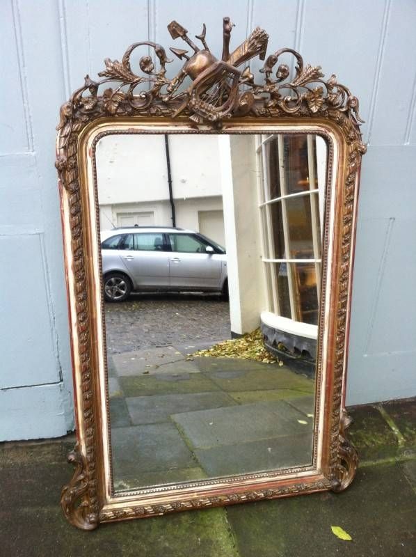 Antique French Gilt Ornate Wall Mirror (View 7 of 20)