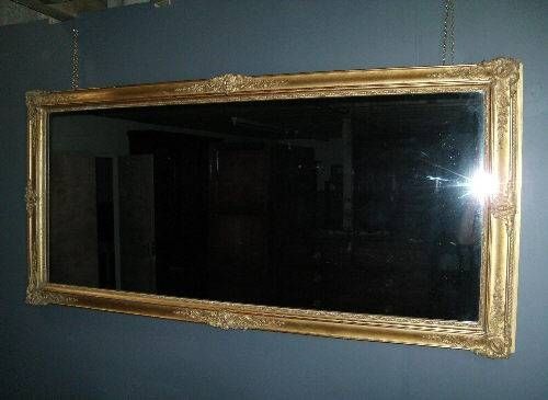 Antique Furniture Warehouse – Antique Gilt Mirror – Large 19th Throughout Large Landscape Mirrors (Photo 1 of 20)