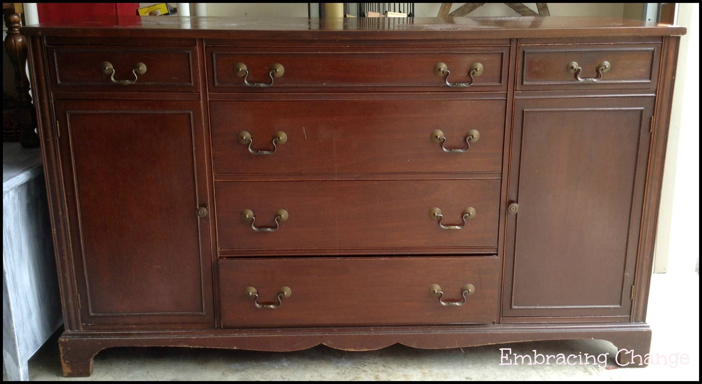 Antique Mahogany Sideboard Makeover: My Miss Mustard Seed Milk With Sideboard For Sale (View 16 of 20)