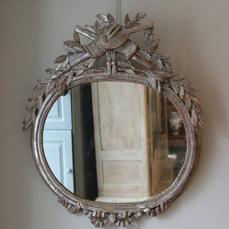 Antique Mirrors Uk: French Mirrors, English Mirrors, Round Mirrors Within Oval French Mirrors (View 24 of 30)