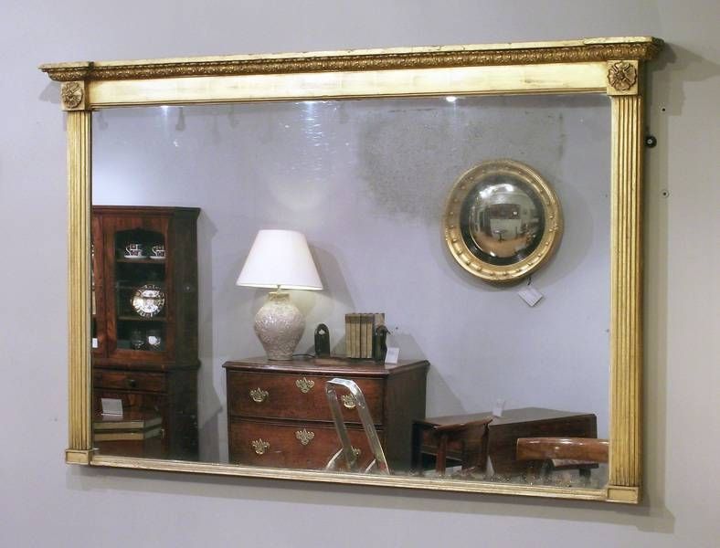 Antique Overmantel Mirror, Overmantle Mirror, Mantel Piece Mirror With Over Mantel Mirrors (Photo 13 of 30)