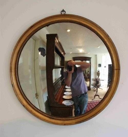Antique Regency Gilt Convex Mirror | 44294 | Sellingantiques.co (View 1 of 20)