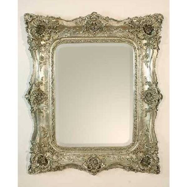 Antique Silver Ornate Framed Mirror – Catering Equipment Hire Intended For Silver Ornate Framed Mirrors (View 9 of 20)