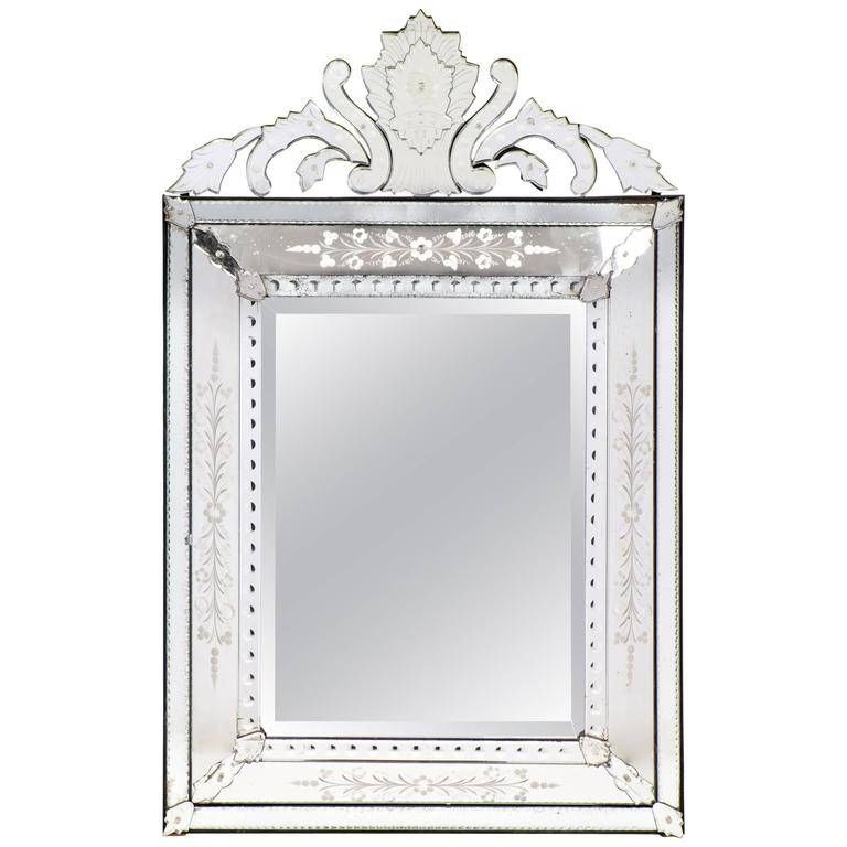Antique Venetian Glass Mantel Mirror – Jean Marc Fray With Regard To Venetian Glass Mirrors (View 12 of 15)