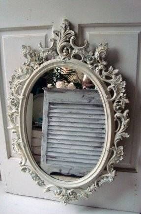Antique White Oval Mirror – Foter In Cream Vintage Mirrors (Photo 20 of 20)