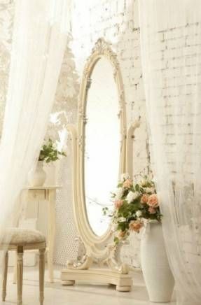 Antique White Oval Mirror – Foter Pertaining To Free Standing Oval Mirrors (Photo 13 of 20)