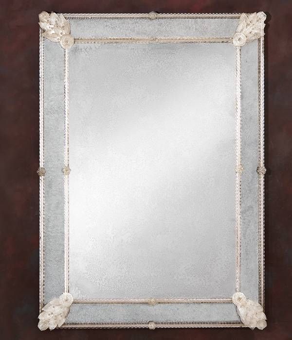 Antiqued Venetian Mirror Pertaining To Antique Venetian Glass Mirrors (Photo 7 of 20)