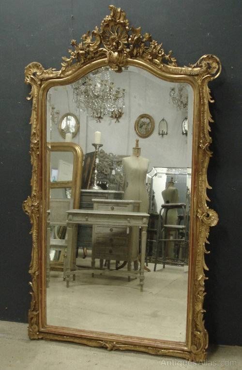 Antiques Atlas – Large Antique French Mirror In Oversized Antique Mirrors (Photo 7 of 30)