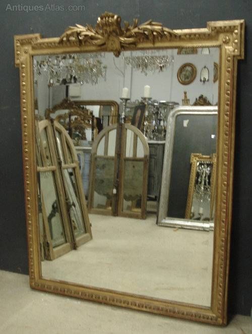 Antiques Atlas – Large Antique French Mirror Intended For Oversized Antique Mirrors (Photo 5 of 30)