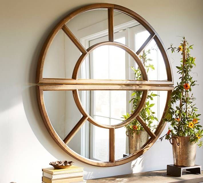 Arched Paned Mirror | Pottery Barn Pertaining To Arched Mirrors (Photo 18 of 20)