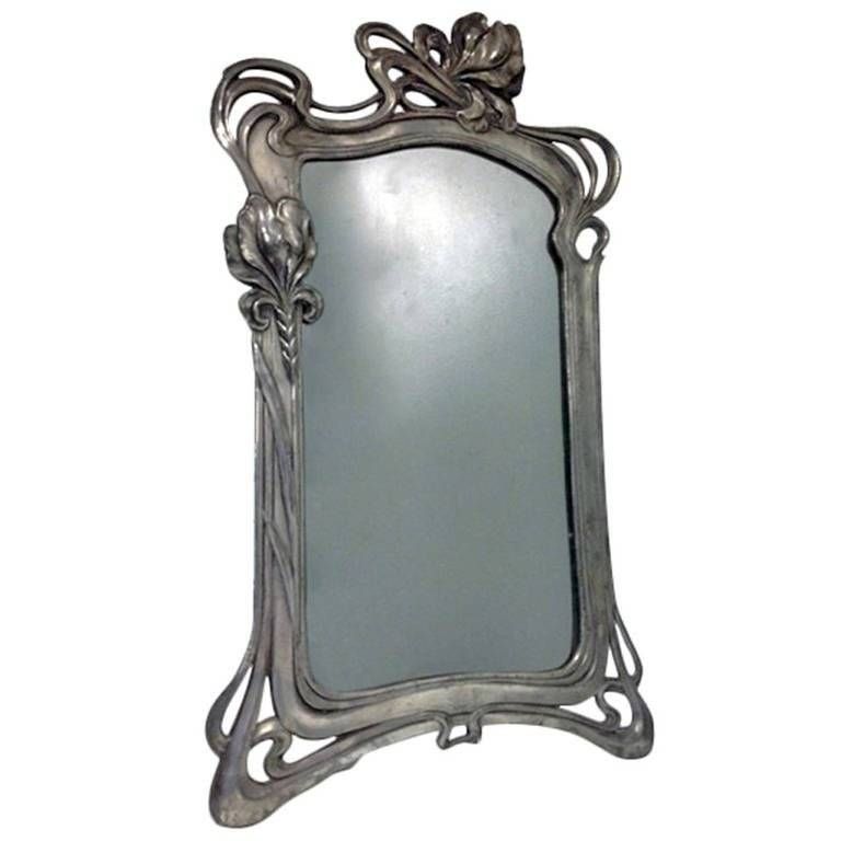 Art Nouveau Mirror Argentor, Circa 1900 For Sale At 1stdibs With Regard To Art Nouveau Mirrors (View 2 of 20)