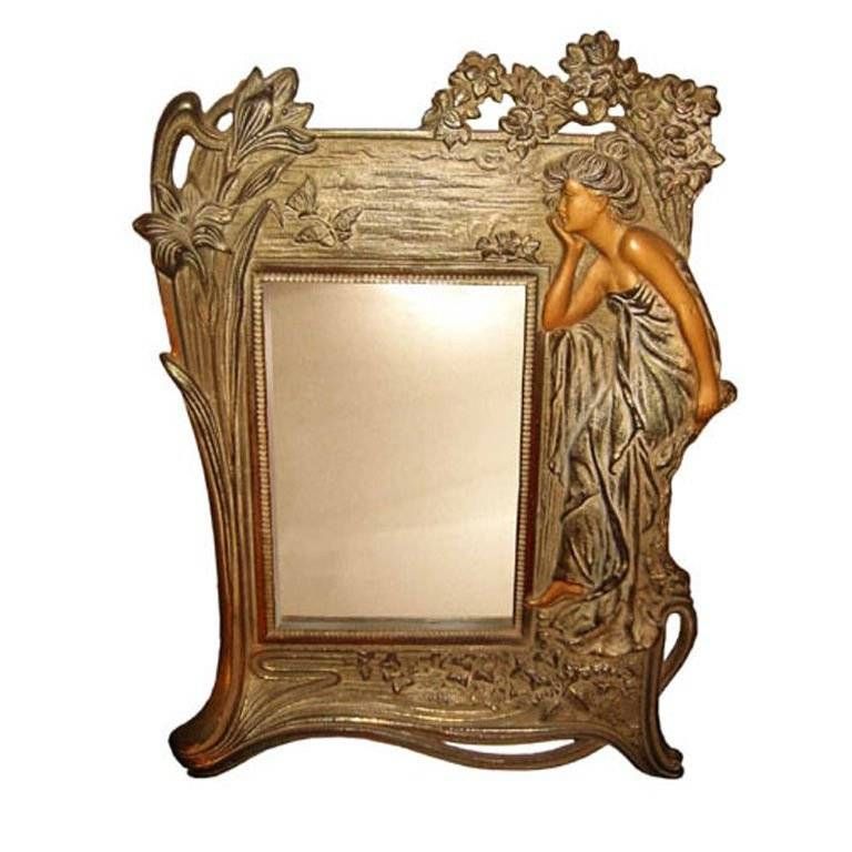 Art Nouveau Mirror For Sale At 1stdibs Intended For Art Nouveau Mirrors (Photo 3 of 20)