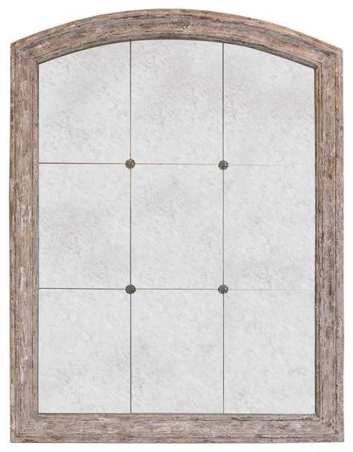 Avignon French Country Arched Top Rosettes Antique Mirror Pertaining To Antique Arched Mirrors (View 18 of 20)