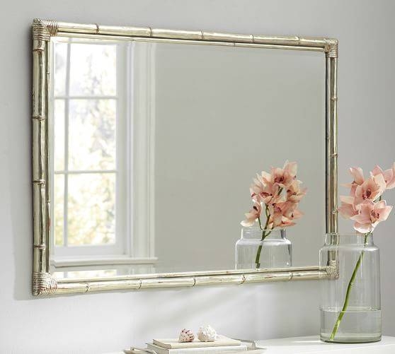 Bamboo Silver Gilt Wall Mirror | Pottery Barn Pertaining To Silver Gilt Mirrors (Photo 1 of 20)