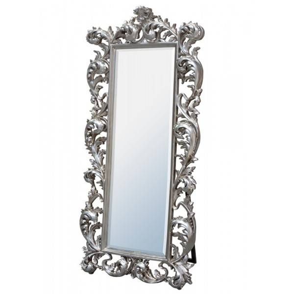 Baroque Silver/gold Free Standing Mirror – Chic Seasons With Regard To Silver Free Standing Mirrors (Photo 5 of 20)