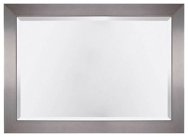 Basset Mirror Company Stainless Wall Mirror – Contemporary – Wall Pertaining To Chrome Wall Mirrors (View 4 of 20)
