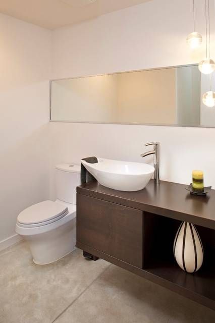 Bathroom Vanities Among Sinks In Floating Design Plan Completed Inside Long Frameless Mirrors (Photo 15 of 20)
